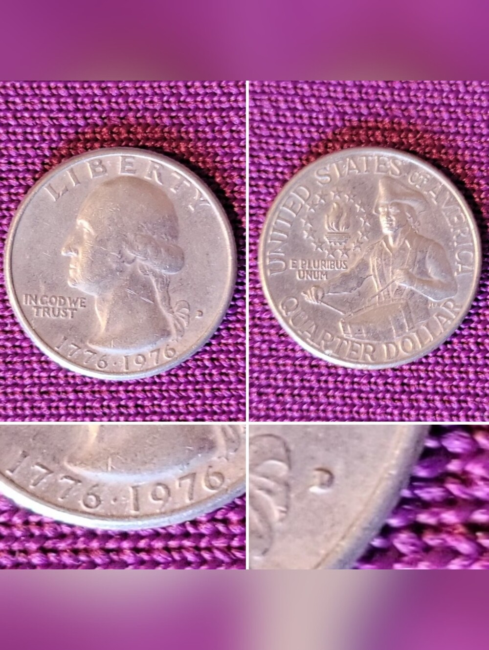 1776-1976 Bicentennial Washington Quarter, Mint D